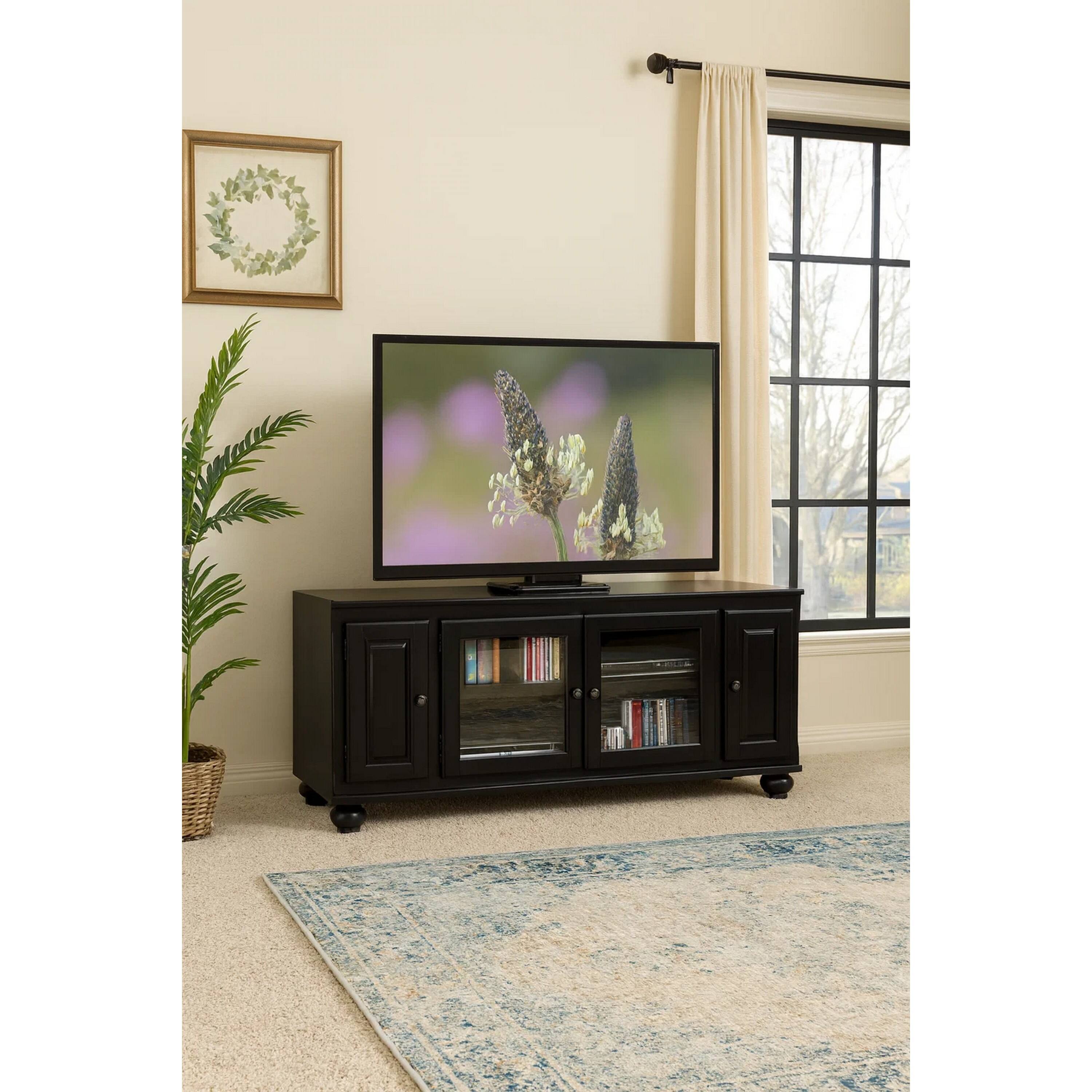 Alt View 5. Manhattan Lane - Smart Looking TV Stand, Black - Black.