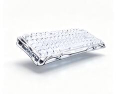 Front. GravaStar - GravaStar Mercury V75 Wireless Hall Effect Gaming Keyboard, 75% Layout, 8000Hz Polling, Dynamic RGB - Silver Frost - Silver Frost.