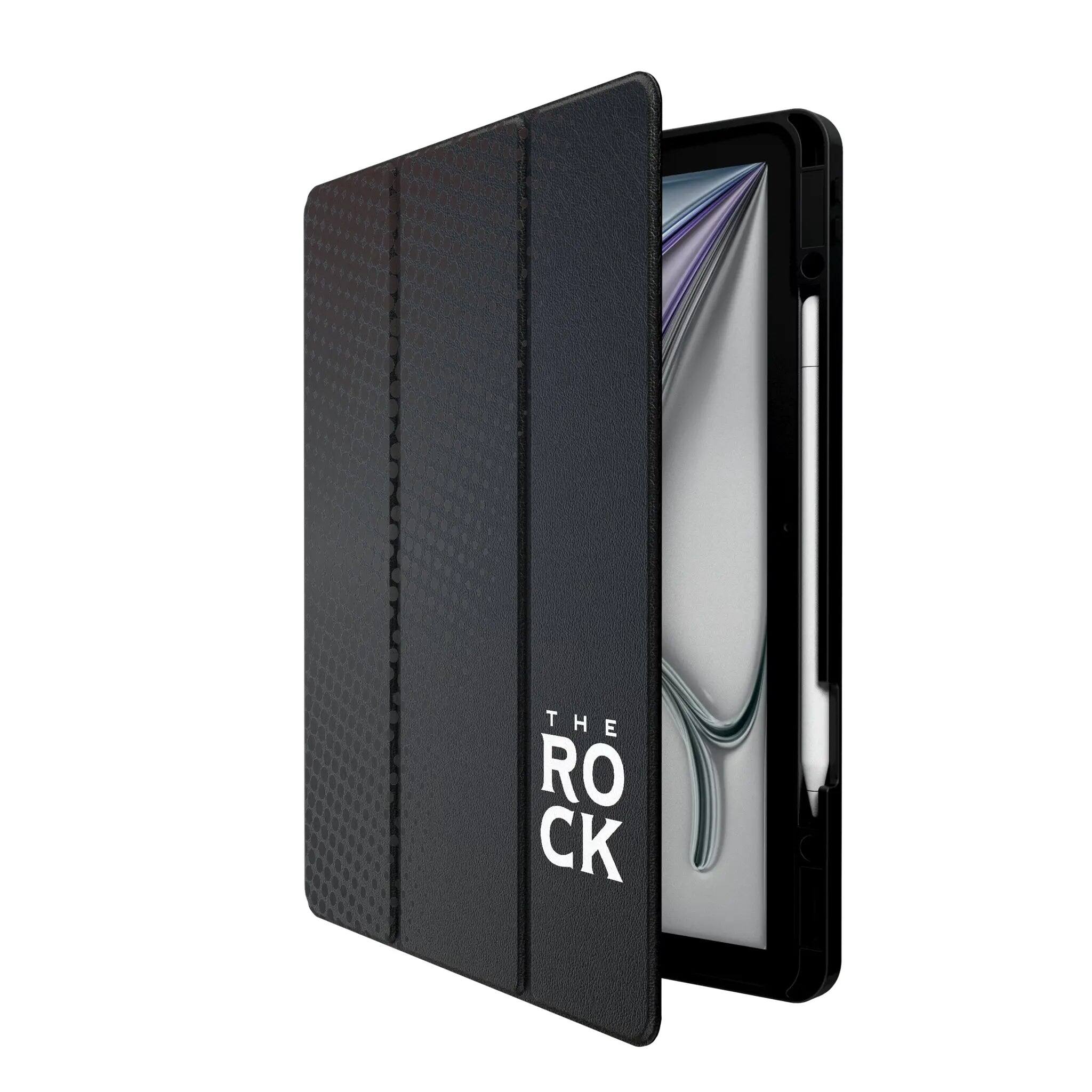 Angle. Keyscaper - WWE Superstar Tablet Case for Apple iPad - Apple iPad Pro 11in (M4) - The Rock.
