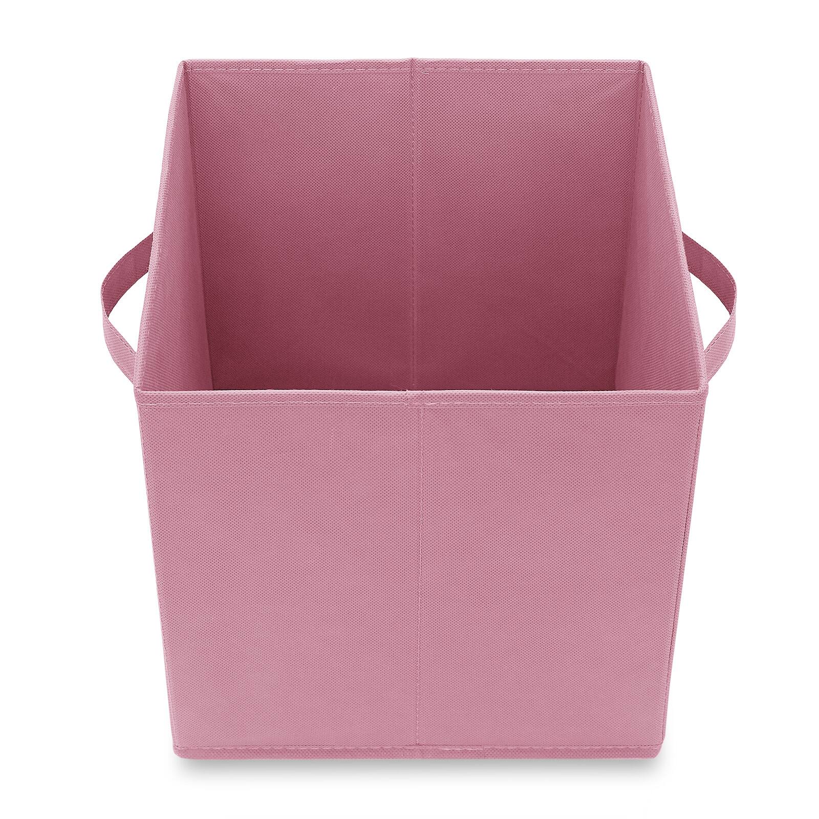 Alt View 3. Casafield - (Set of 12) Collapsible Fabric Cubes - Storage Bins - Light Pink.