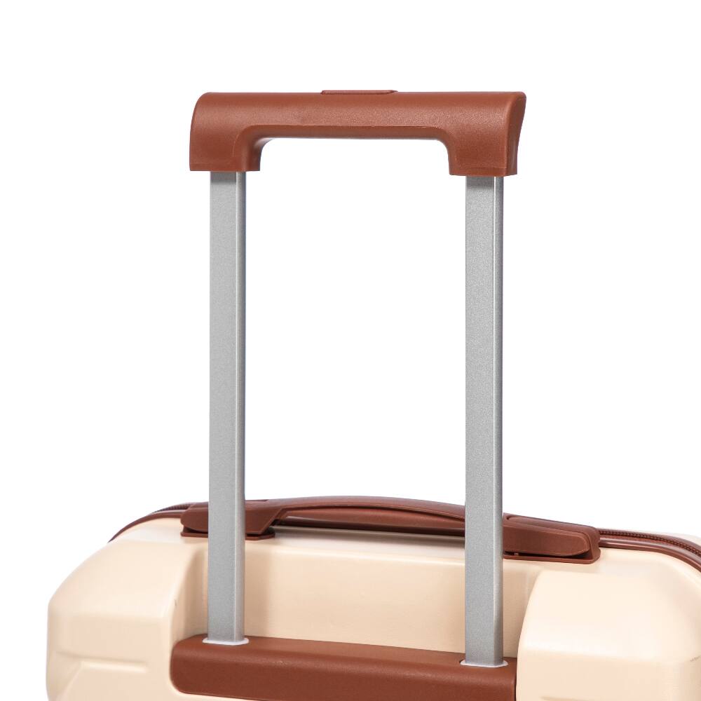 Alt View 2. Ropilly - Ropilly 2 Piece Luggage Set Beige Hard Shell Suitcase with Cosmetic Case 20 Inch - Beige.