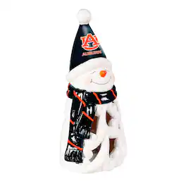 Evergreen Enterprises - Auburn Tigers LED 8" Snowman Lit Garden Statue - Blue