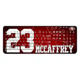 Keyscaper - Christian McCaffrey San Francisco 49ers Wireless Keyboard - Black