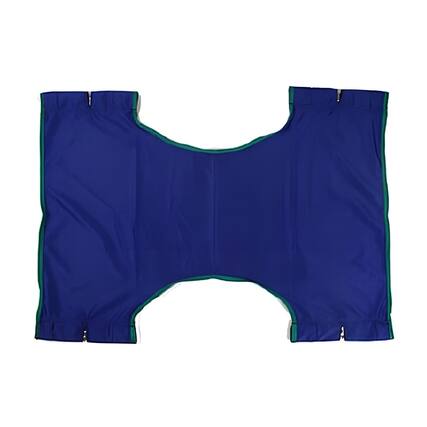 Front. Invacare - Standard Sling for Patient Lifts (9042), Solid Polyester, Durable and Comfortable - Blue.