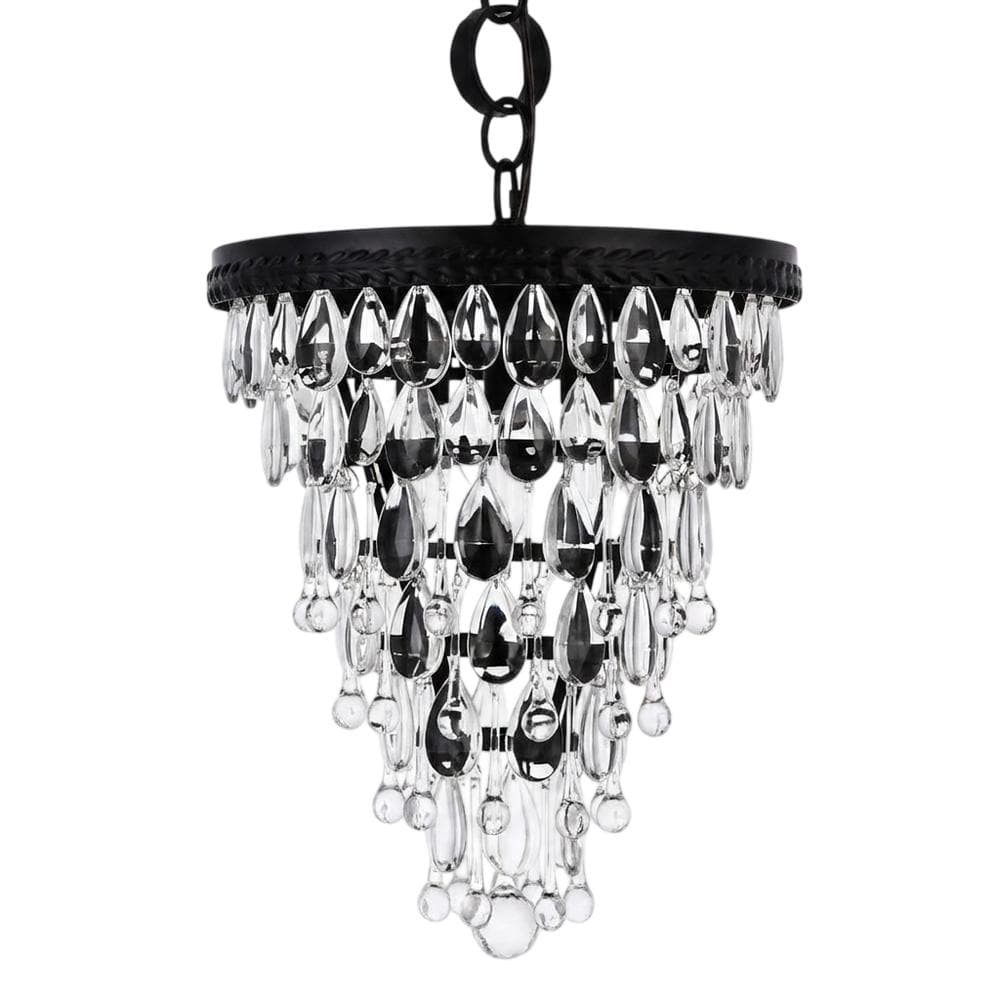 Elegant Lighting - Nordic 3 lights black pendant - Black And Clear price history on PriceWatchPro