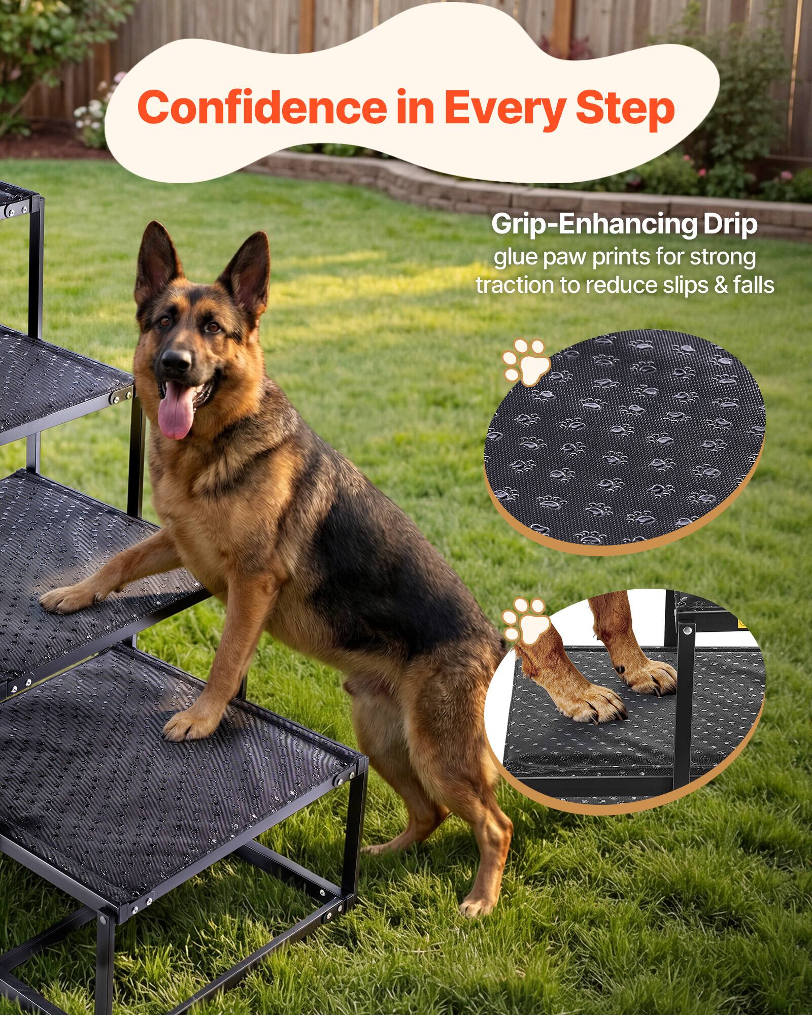Confidence in Every Step

Grip-Enhancing Drip  
glue paw prints for strong traction to reduce slips & falls