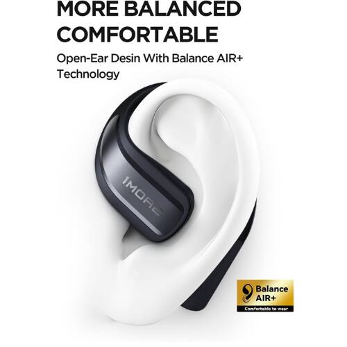 MORE BALANCED  
COMFORTABLE  

Open-Ear Design With Balance AIR+ Technology  

1MORE Balance AIR+  
Comfortable to wear