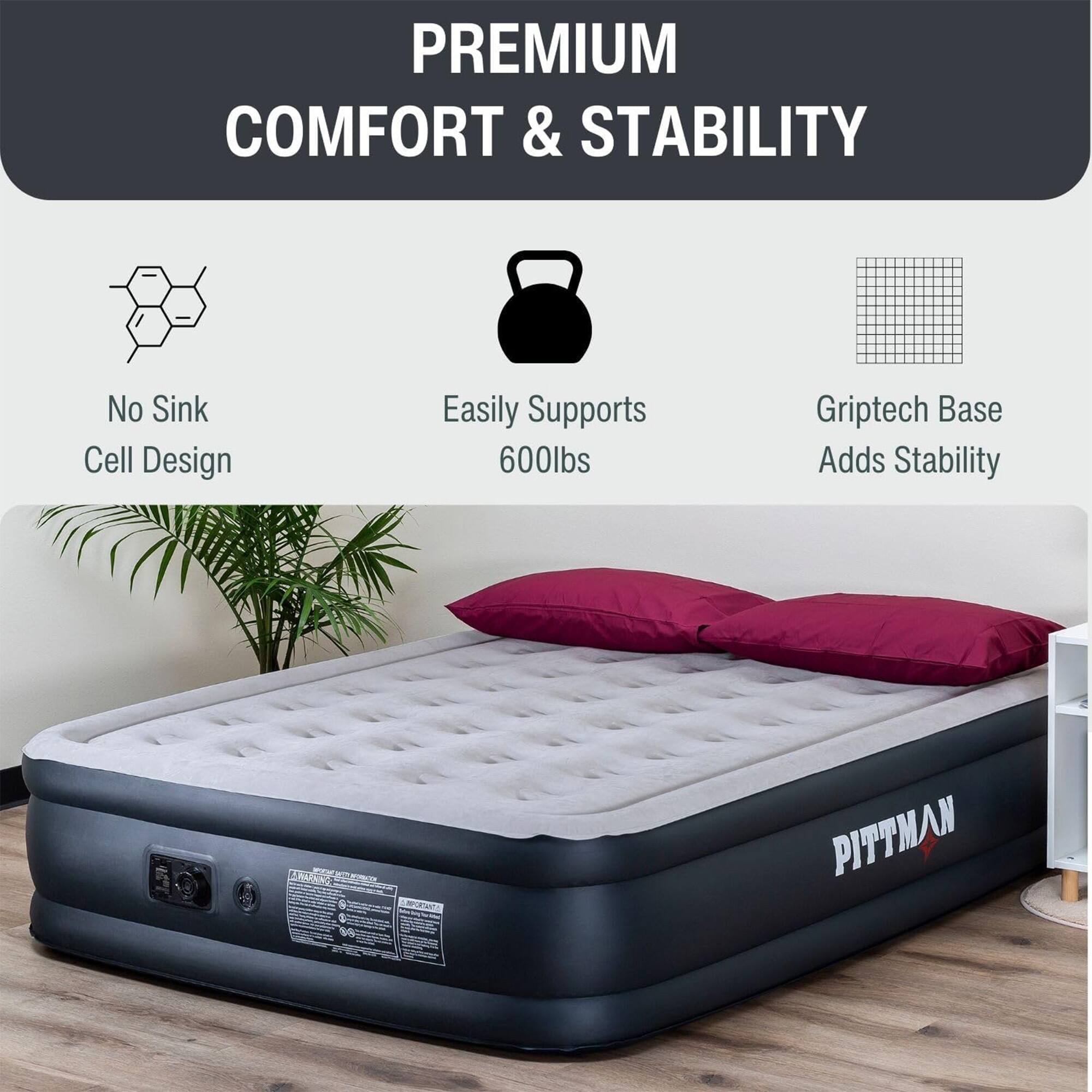 PREMIUM COMFORT & STABILITY

- No Sink Cell Design
- Easily Supports 600lbs
- Griptech Base Adds Stability

3 PITTMAN