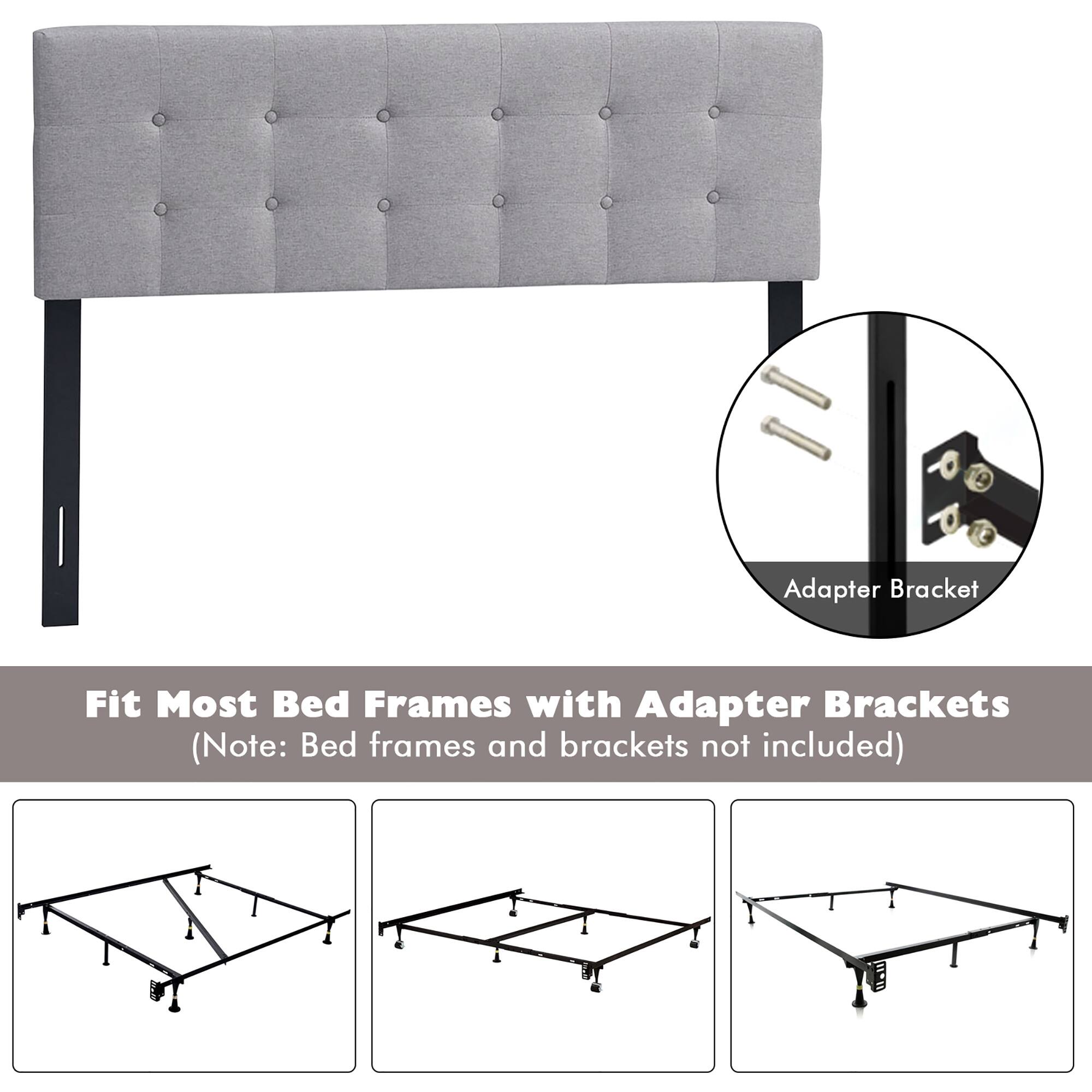 Adapter Bracket Fit Most Bed Frames with Adapter Brackets (Note: Bed frames and brackets not included)