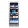 Yeego - 24 inch Beverage Refrigerator fridge,Freestanding or Built-In 238 Cans Beverage cooler with Glass Door for Home,Bar - Silver