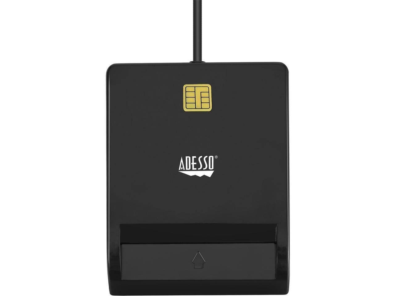 Alt View 1. Adesso - ADESSO SCR-100 ADESSO TAA CAC USB SMART CARD READER, WORKS FOR WINDOWS AND MAC - false.