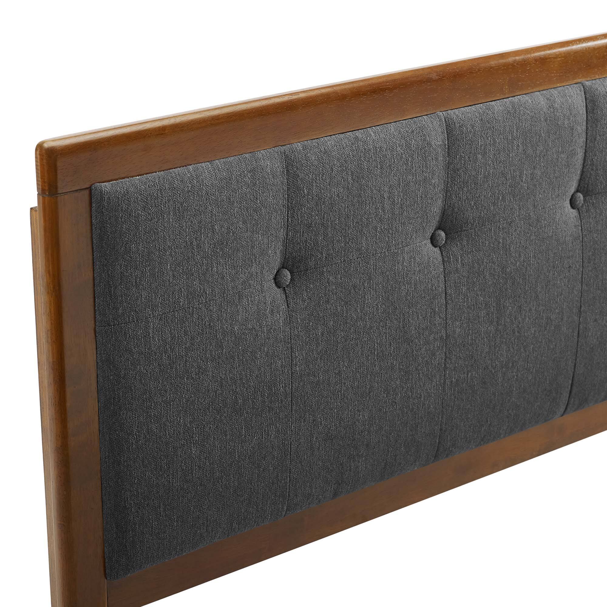 Back. Modway - Draper Tufted Fabric and Wood Queen Headboard by Modway - Black.