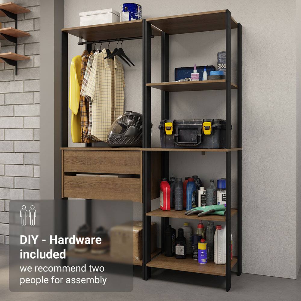 DIY - Hardware included  
we recommend two people for assembly