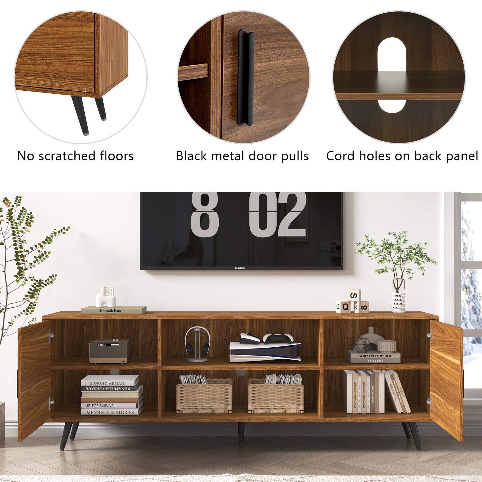 - No scratched floors
- Black metal door pulls
- Cord holes on back panel

8 02 - Remodelista

GIORGIO ARMANI
LISHIS
FRELINSCNI
Airt FOR LURVIVAL
MANS
SIURIAS