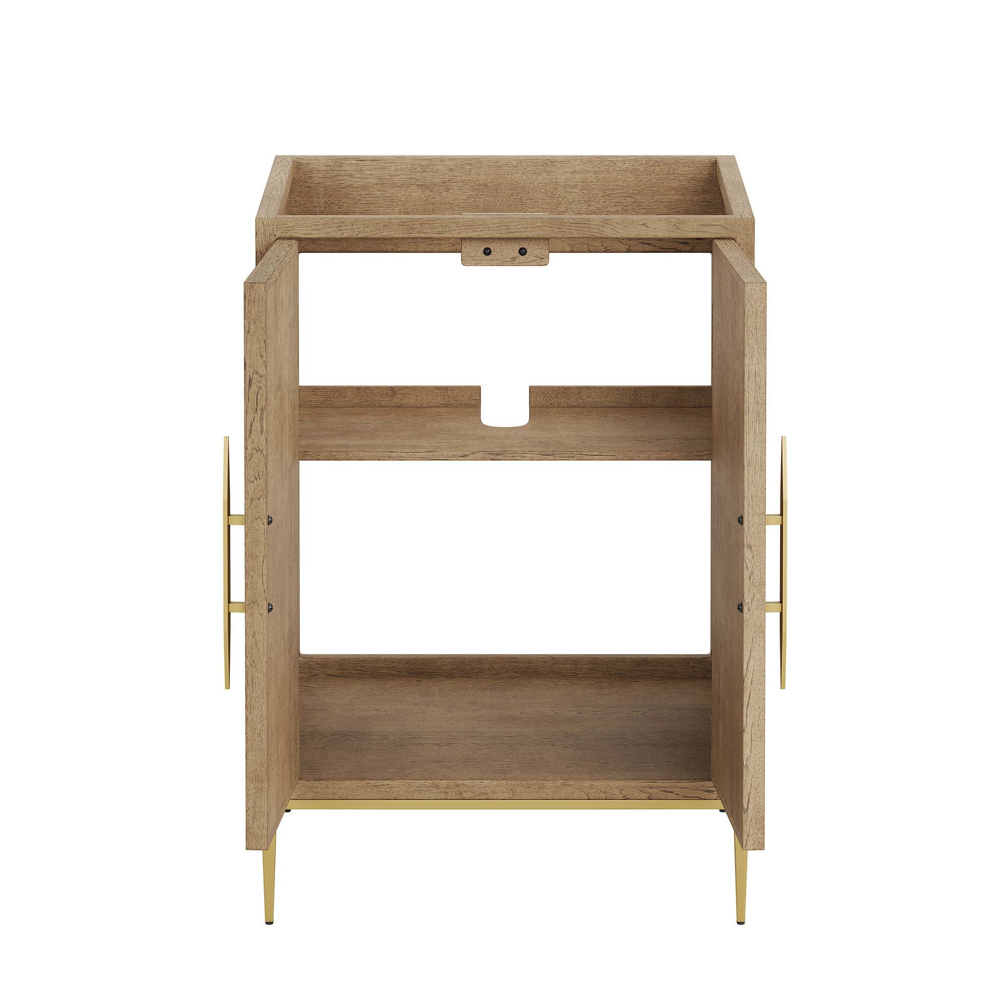 Alt View 4. Modway - Awaken 24" Bathroom Vanity Cabinet by Modway - Oak.