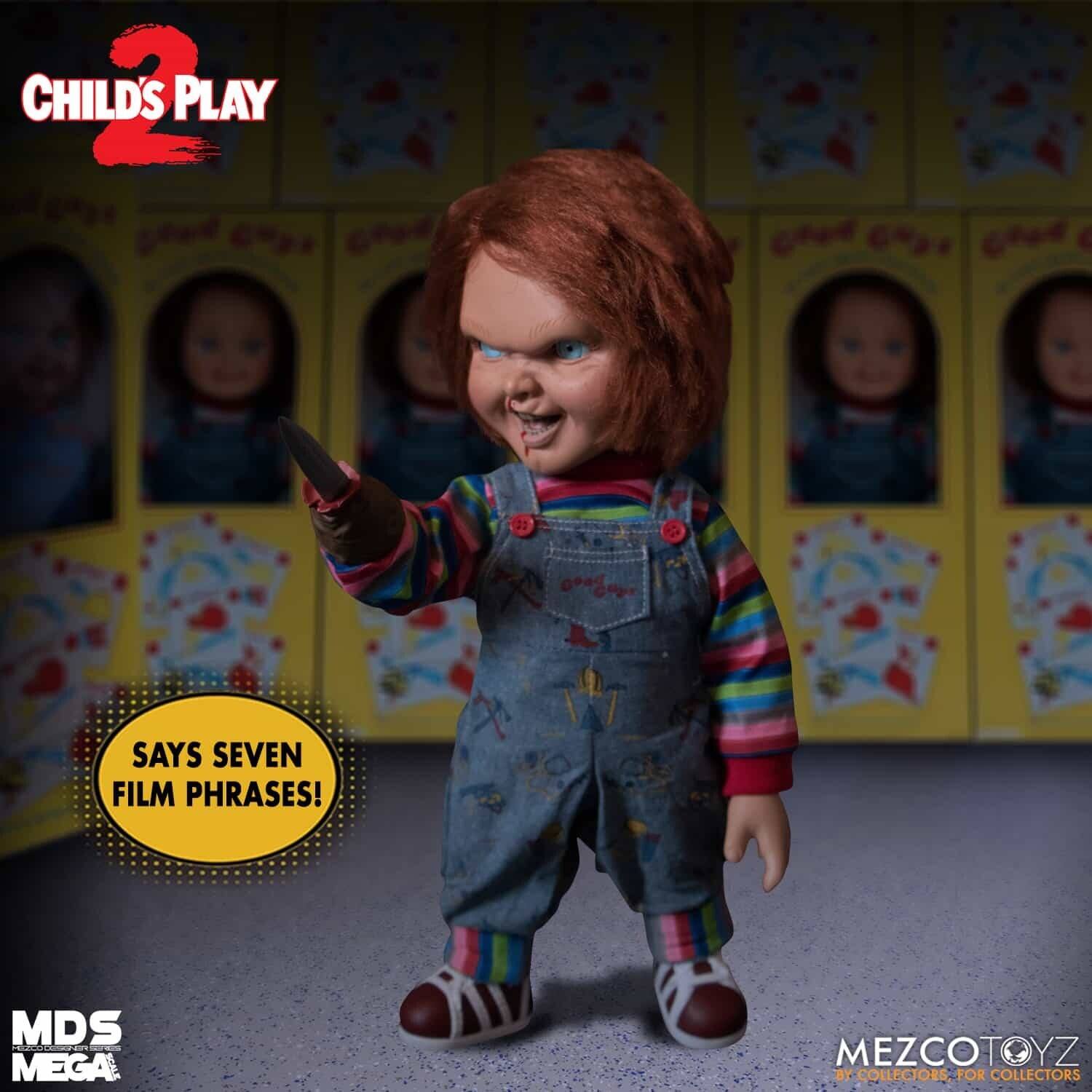CHILD'S PLAY SAYS SEVEN FILM PHRASES!  
MDS MEGA MEZCOTOYZ BY COLLECTORS, FOR COLLECTORS