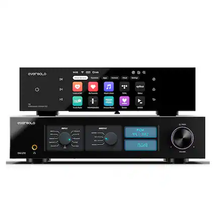 evereoLO II
11:33
Music Services
Functions
Apps
Connect
Cloud
Settings
My Favorites
Music Library
TIDAL
qobuz
Amazon Music
Deezer
TuneIn Radio
HIGHRESAUDIO
Amaron Music
STREAMING TRANSPORT
TIDAL
qobuz
Amazon Music
Deezer
TUNEIN RADIO
evereoLO
DAC-Z10
INPUT
USB
Optical 1
Optical 2
Coaxial 1
Coaxial 2
Bluetooth
XLR
RCA
OUTPUT
XLR
RCA
Headphone
PCM
44.1 KHz
-15.0dB
VOLUME