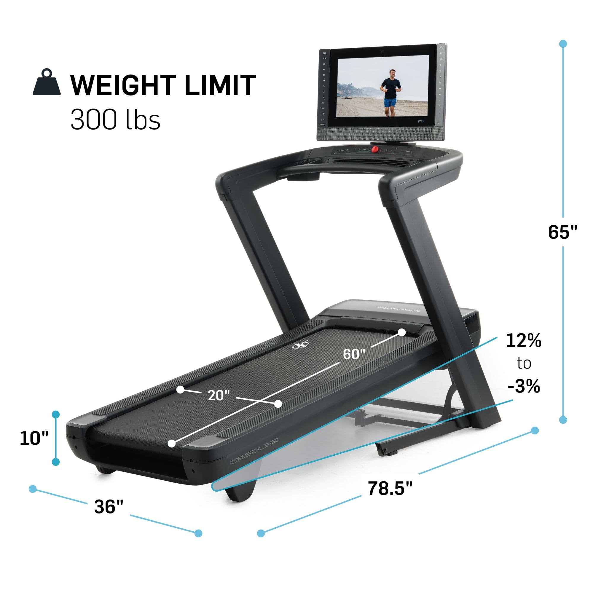 Nordictrack 2450 treadmill for sale sale