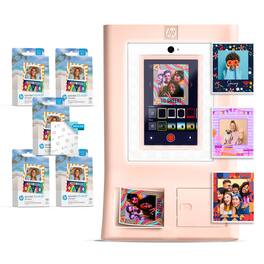 HP - Sprocket Photobooth 3x4" Printer Bundle, 500 Sheets - Pink