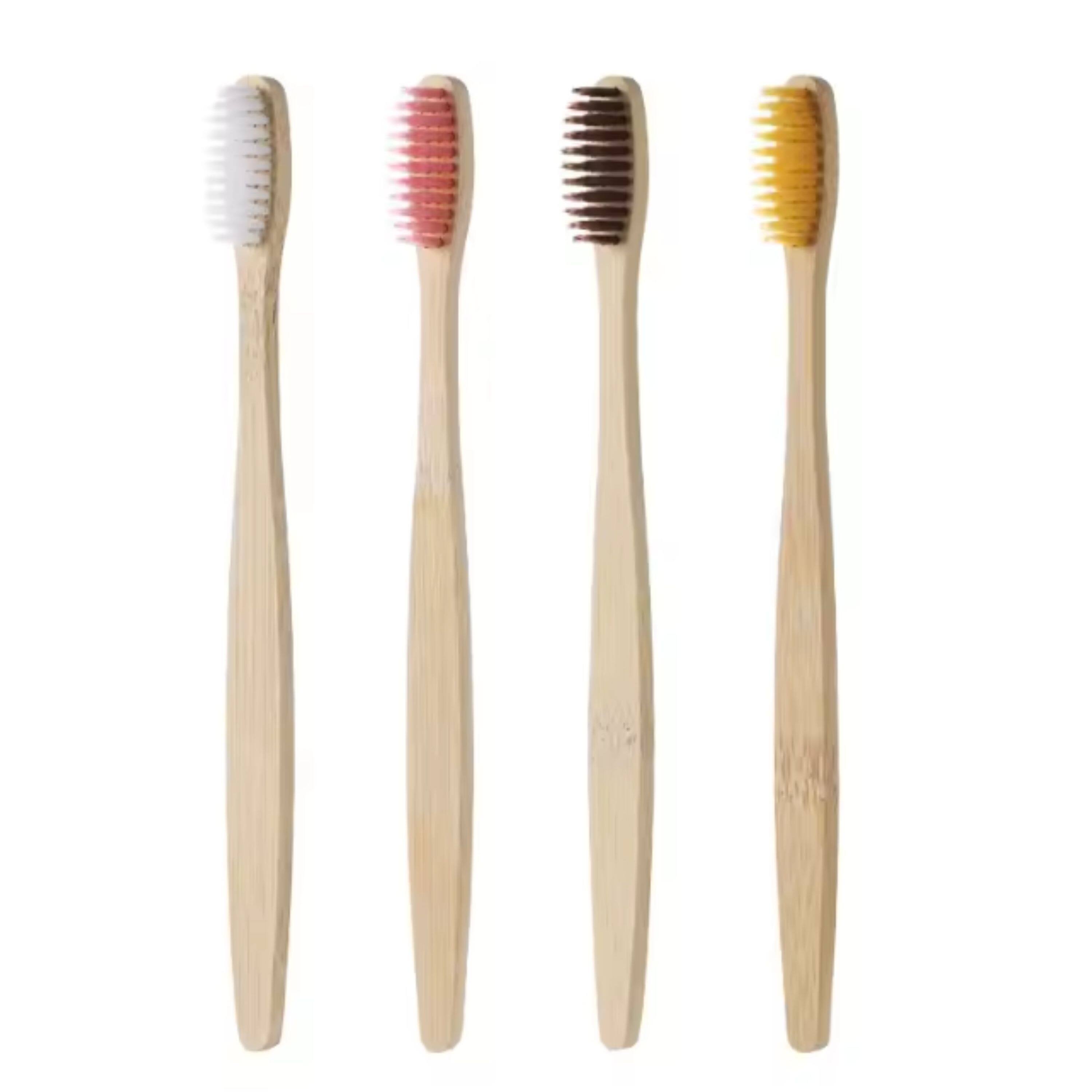 Left. Kitcheniva - Natural Bamboo Toothbrush 10 Pcs.
