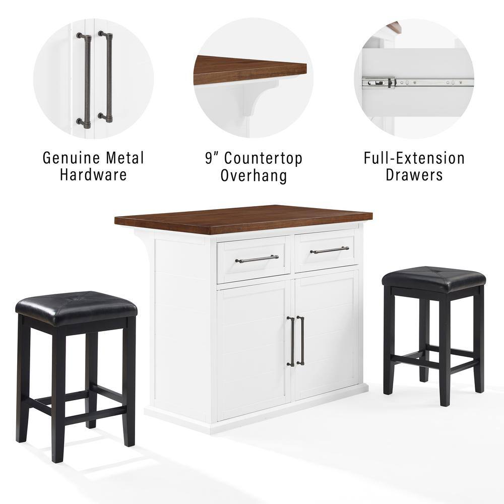 Genuine Metal Hardware  
9" Countertop Overhang  
Full-Extension Drawers
