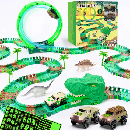 DINO TRACK WILDSET
WARNING: CHOKING HAZARD - Small parts. Not for children under 3 years.
DINOSAUR TRACKING
ROAR!