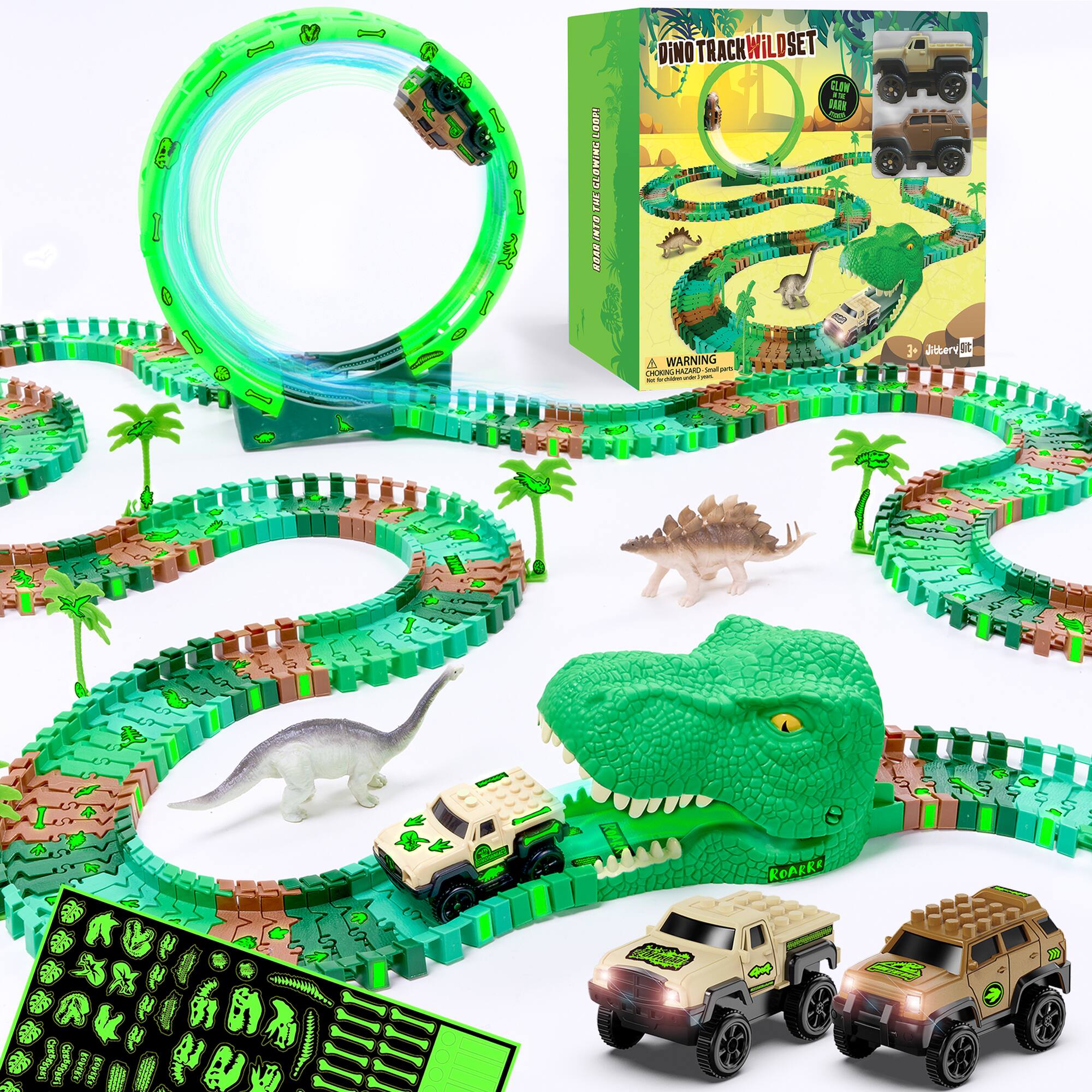 DINO TRACK WILDSET

WARNING: CHOKING HAZARD - Small parts. Not for children under 3 years.

DINOSAUR TRACKING

ROAR!