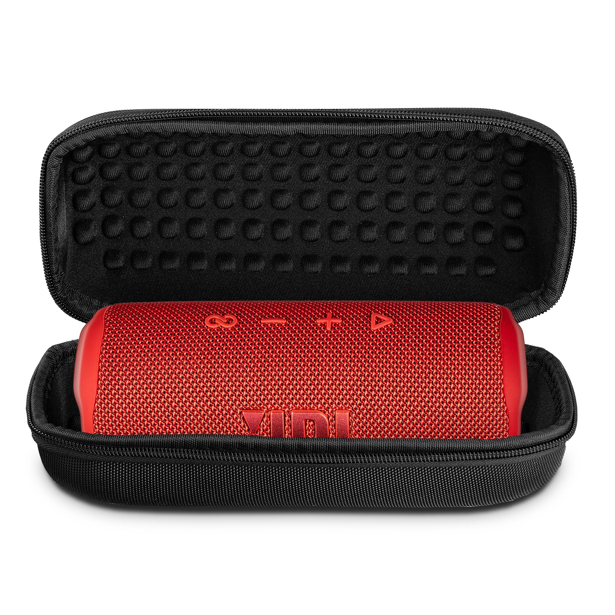 Alt View 2. JBL - JBL Flip 6 Portable Bluetooth Speaker, deep bass, IPX7 waterproof, for home with Travel Case - Red.