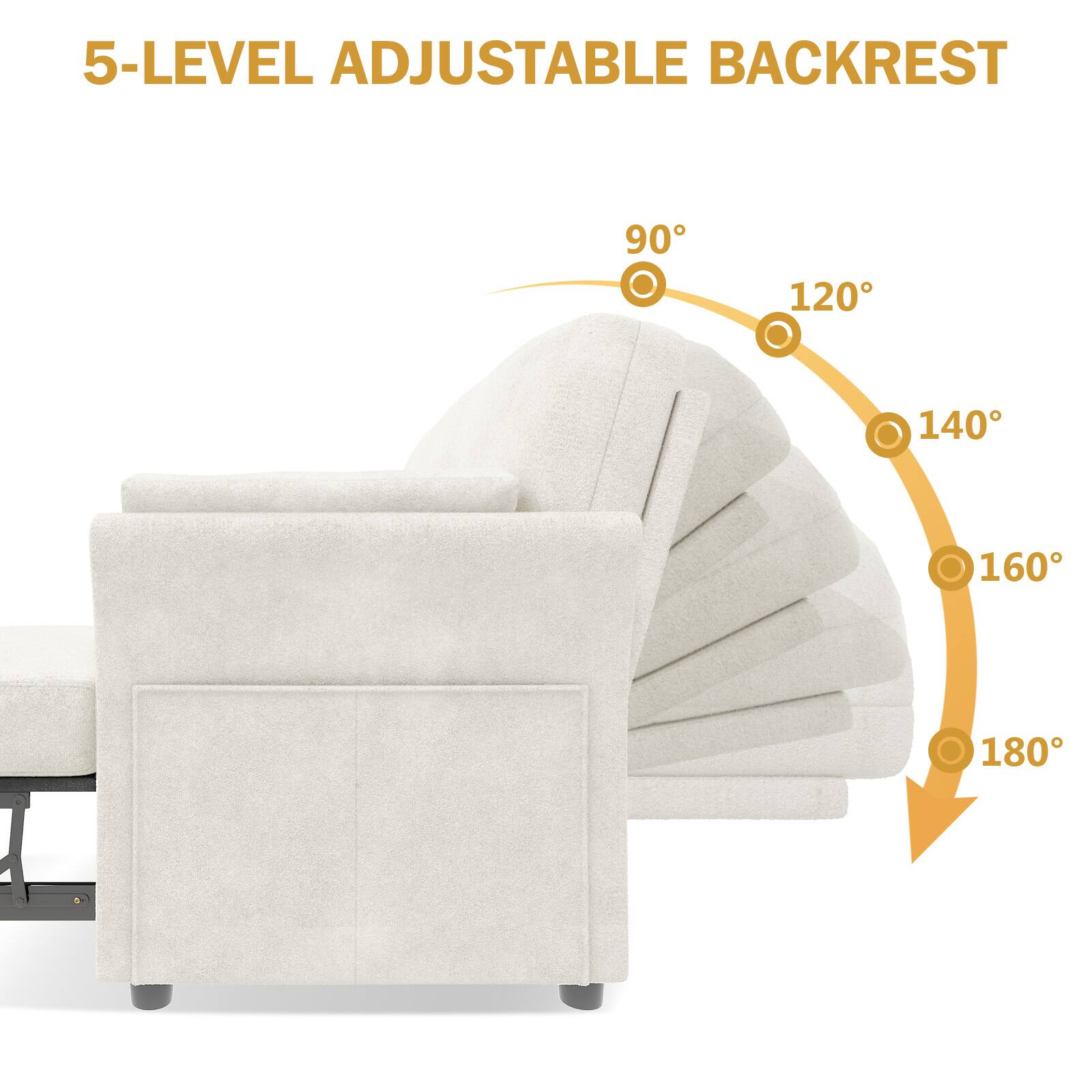 5-Level Adjustable Backrest

90° 120° 140° 160° 180°