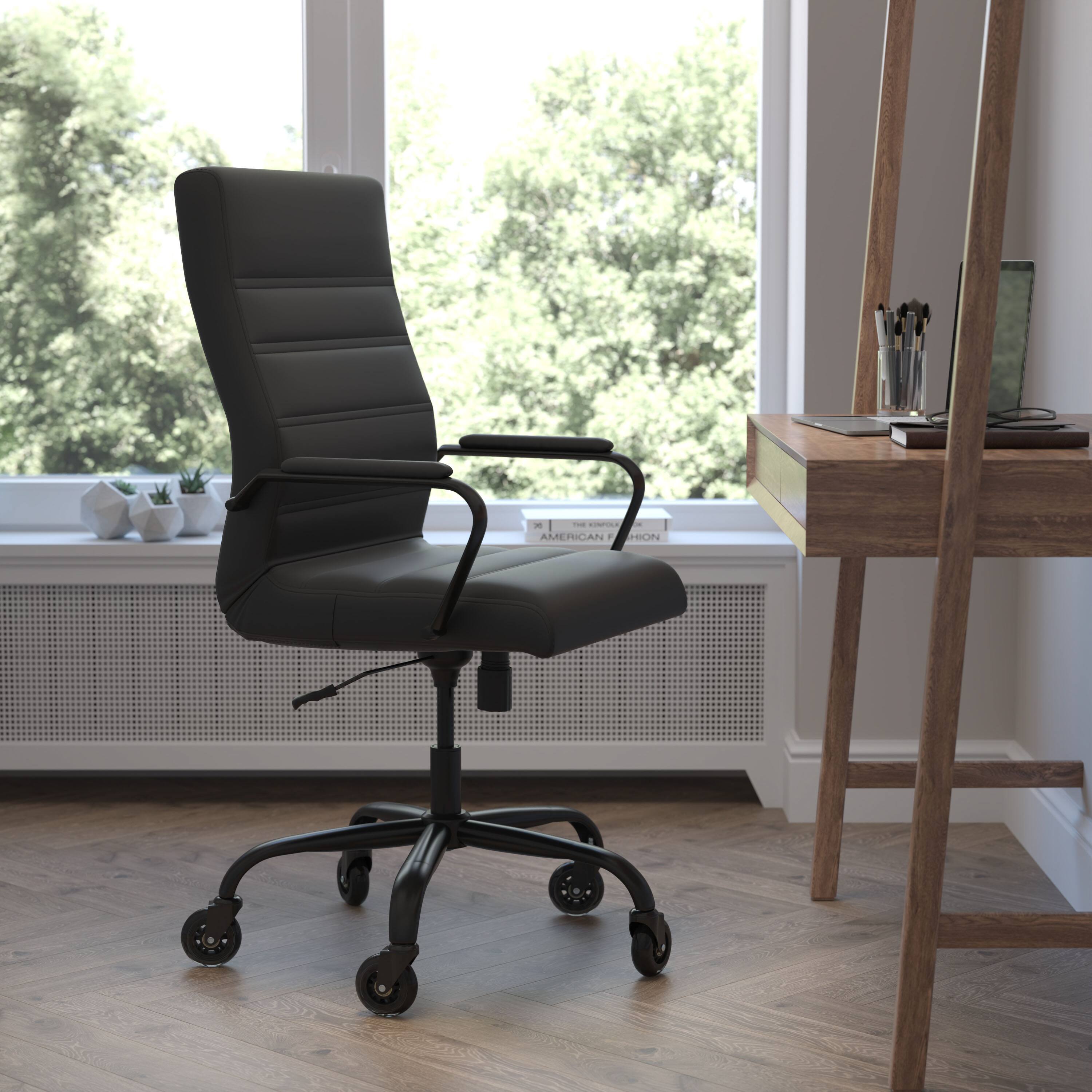 Alt View 3. Flash Furniture - Waylon Transparent Polyurethane Replacement Rolling Wheels for Gaming and Office Chairs Suitable for Hardwood Floors & C - Black.