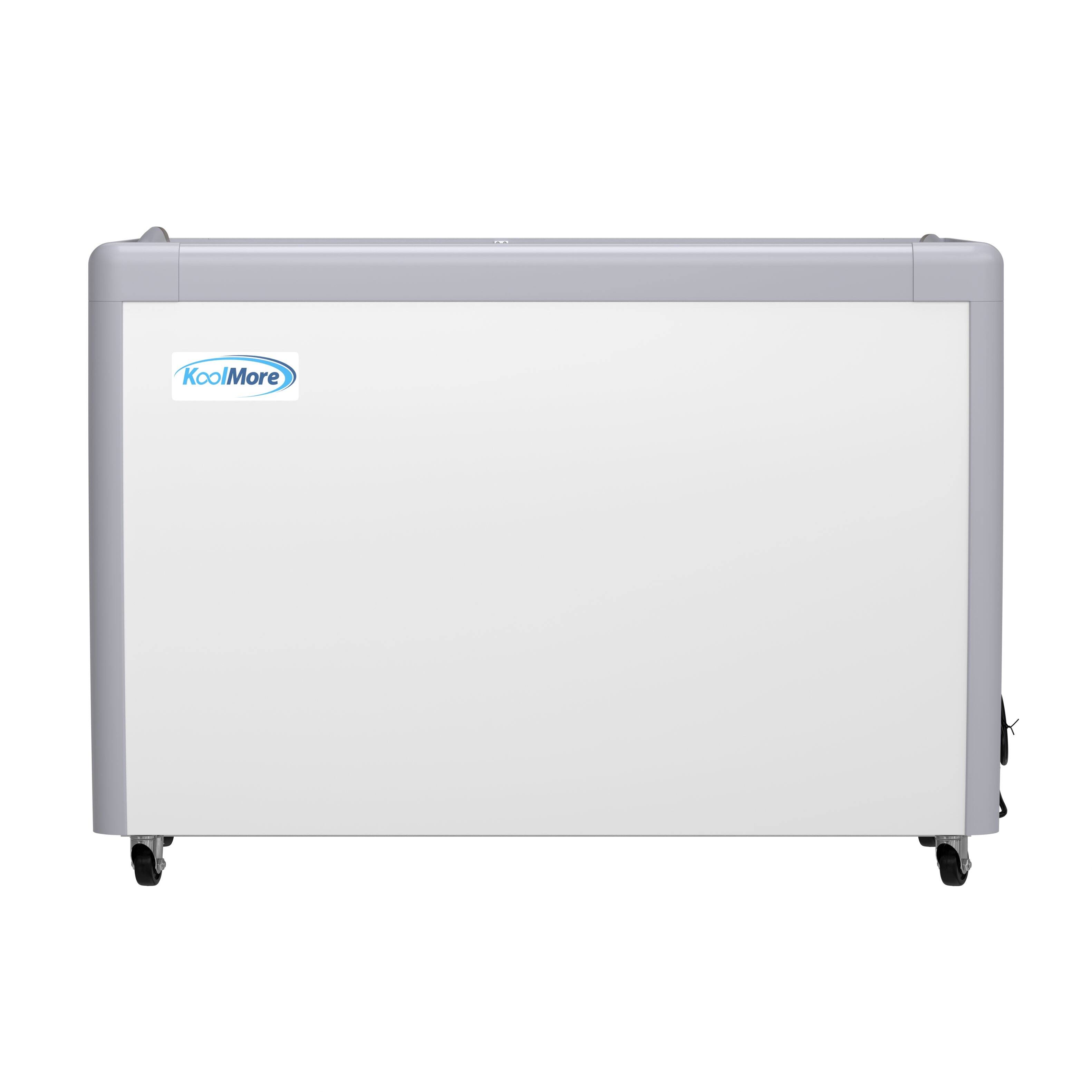 Front. Koolmore - 50 in. 8 Tub Ice Cream Dipping Cabinet Display Freezer with Sliding Glass Door, 13 cu. ft. KM-ICD-49SD. - White.