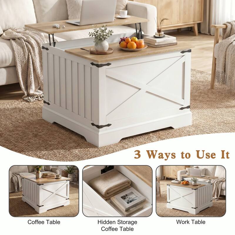 3 Ways to Use It

Coffee Table

Hidden Storage Coffee Table

Work Table