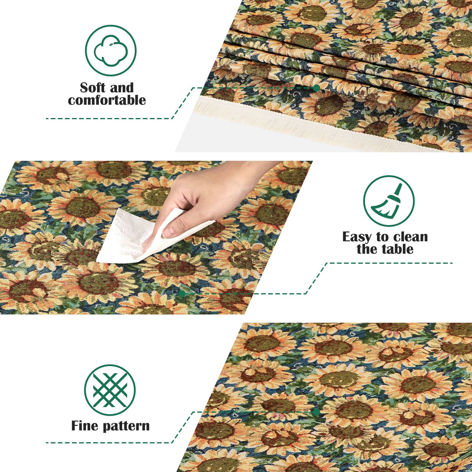 Soft and comfortable  
Easy to clean the table  
Fine pattern