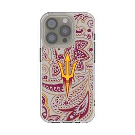 Keyscaper - NCAA - Arizona State Sun Devils iPhone Paisley Design Clear Case - 16e - Multicolor