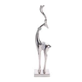 BreeBe - Aluminum Metal Holiday Deer (Set of 2) - Silver