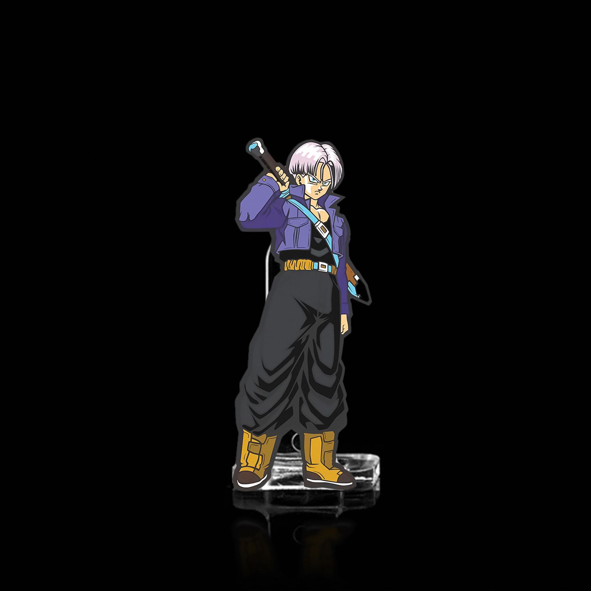 Alt View 2. CMD Collectibles - Dragon Ball Z 3-Inch Collectible Enamel FiGPiN - Trunks - Grey.