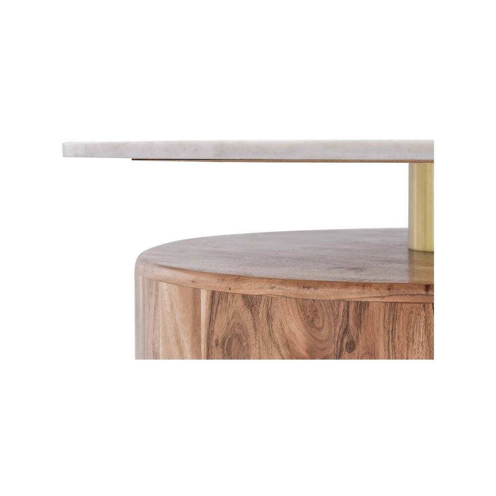 Alt View 4. Meridian Furniture - Stonewood Natural Acacia Wood Coffee Table - Brown.