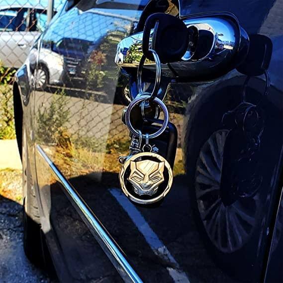 Alt View 10. SalesOne LLC - Marvel Black Panther Wakanda Forever Panther Symbol Keychain - Silver.