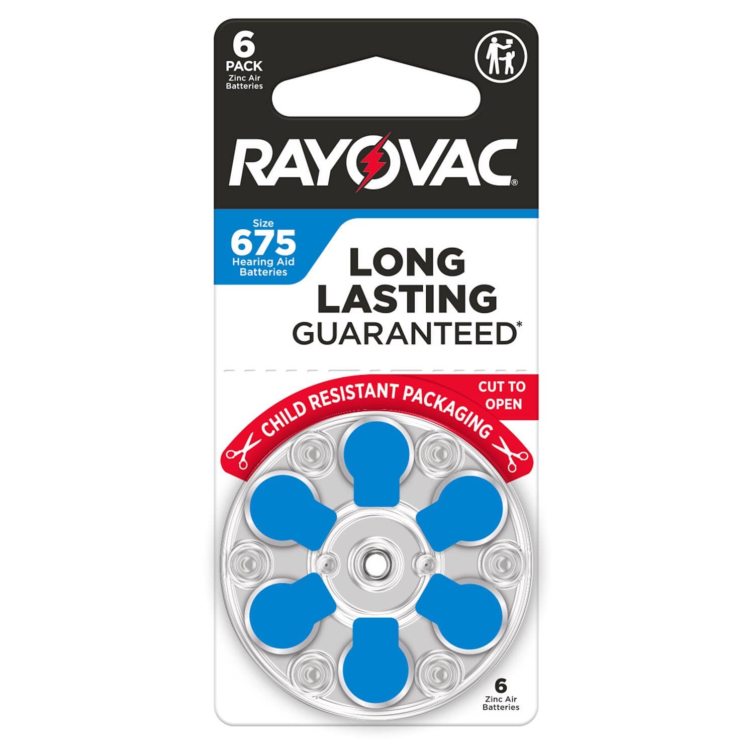 Rayovac - Zinc Air 675 1.45 V Hearing Aid Battery 6 pk