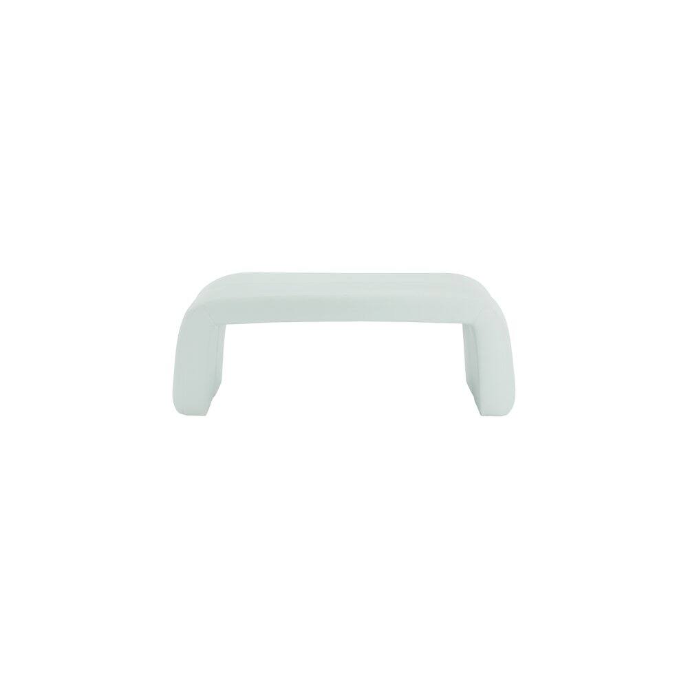 Alt View 2. Meridian Furniture - Arc Mint Vegan Leather Bench - Blue.