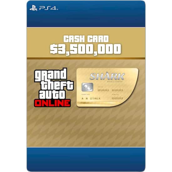 Grand Theft Auto V Online Whale Shark Cash Card 3 500 000 Playstation 4 Digital Cusa00419 00 Gtavcashpack000e Best Buy Grand Theft Auto V Online Whale Shark Cash Card 3 500 000 Playstation 4 Digital Cusa00419 00 Gtavcashpack000e Best Buy