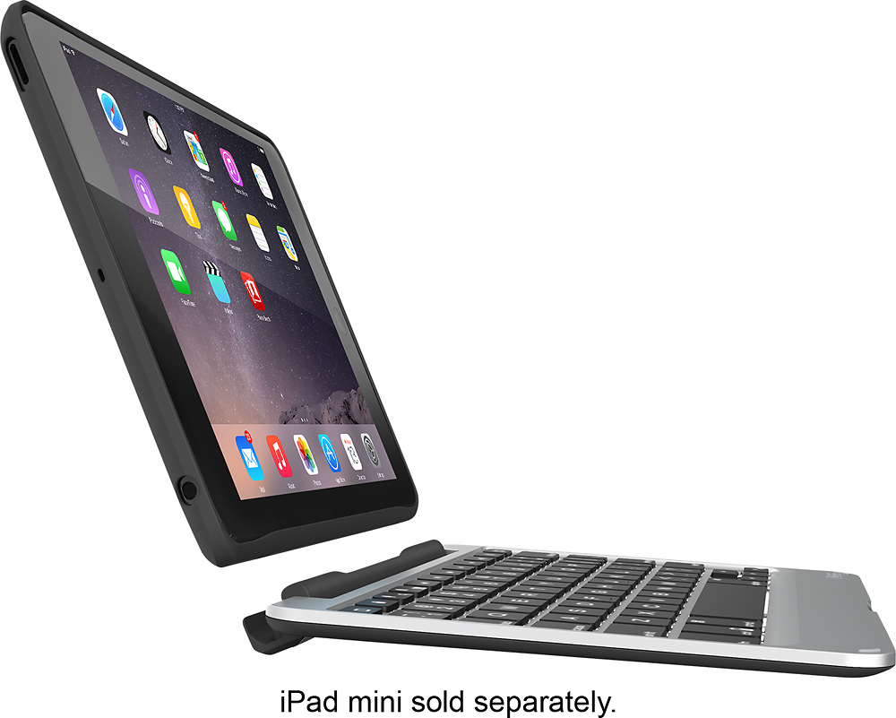 Best Buy Zagg Folio Slim Keyboard Case For Apple Ipad Mini Ipad Mini 2 And Ipad Mini 3 Black Im2zf2 0