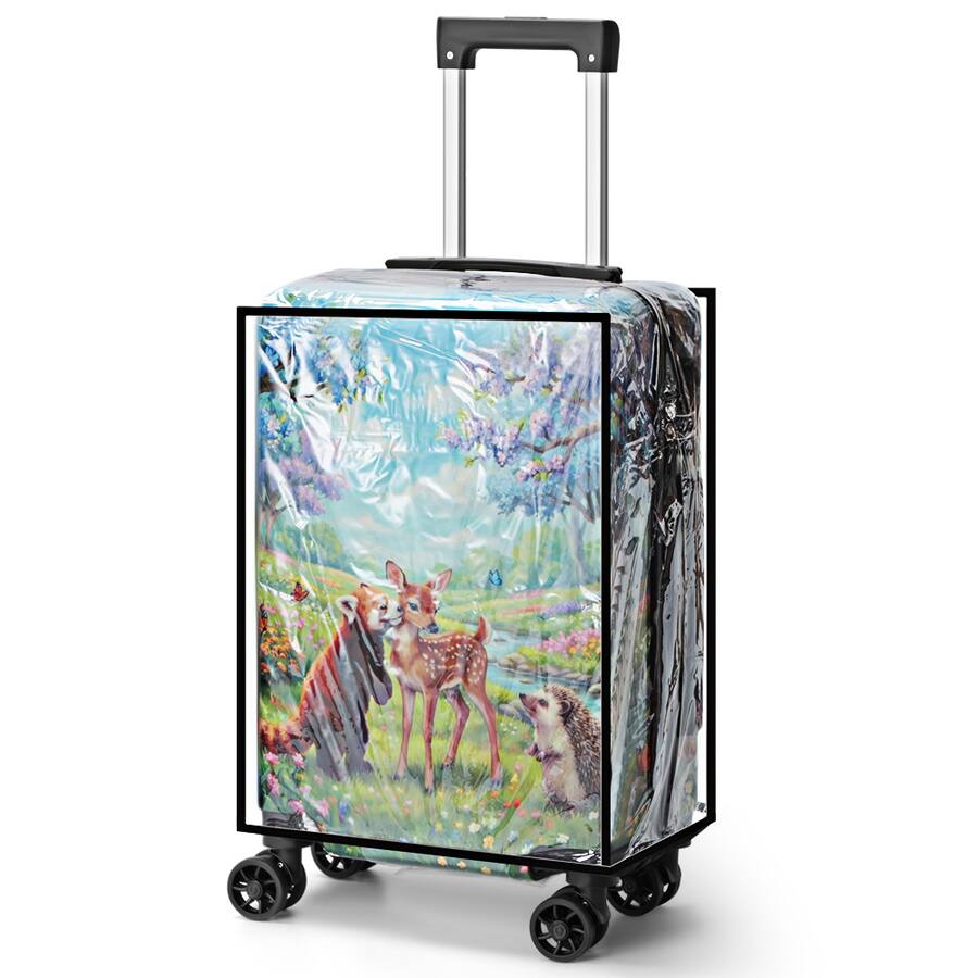 Tree Pc Custom Build Oumilen 20 Inch Forest Animal Carry On – PC Suitcase with Clear Cover ...
