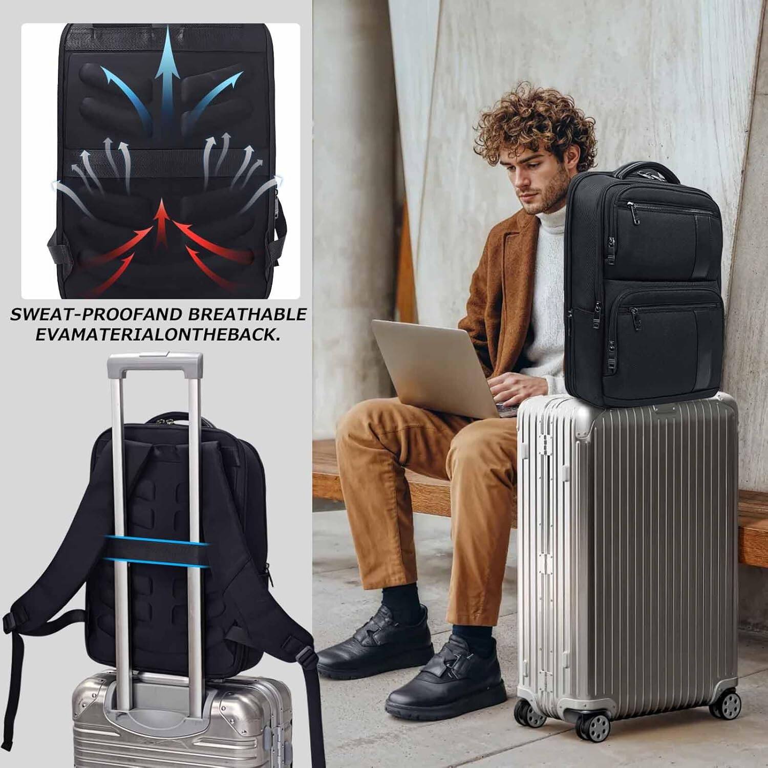 SWEAT-PROOF AND BREATHABLE EVAMATERIAL ON THE BACK.