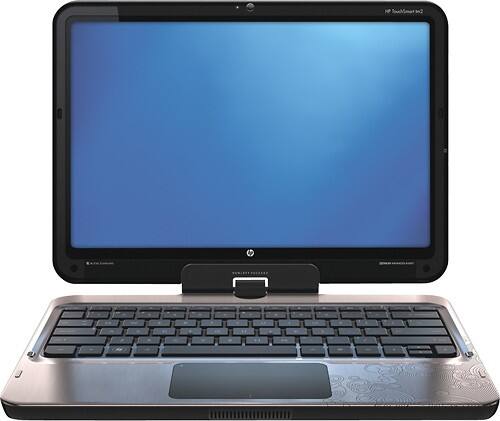 Front Standard. HP - Pavilion TouchSmart Laptop / Intel® Core™ i3 Processor / 12.1" Display / 4GB Memory / 640GB Hard Drive - Aluminum.