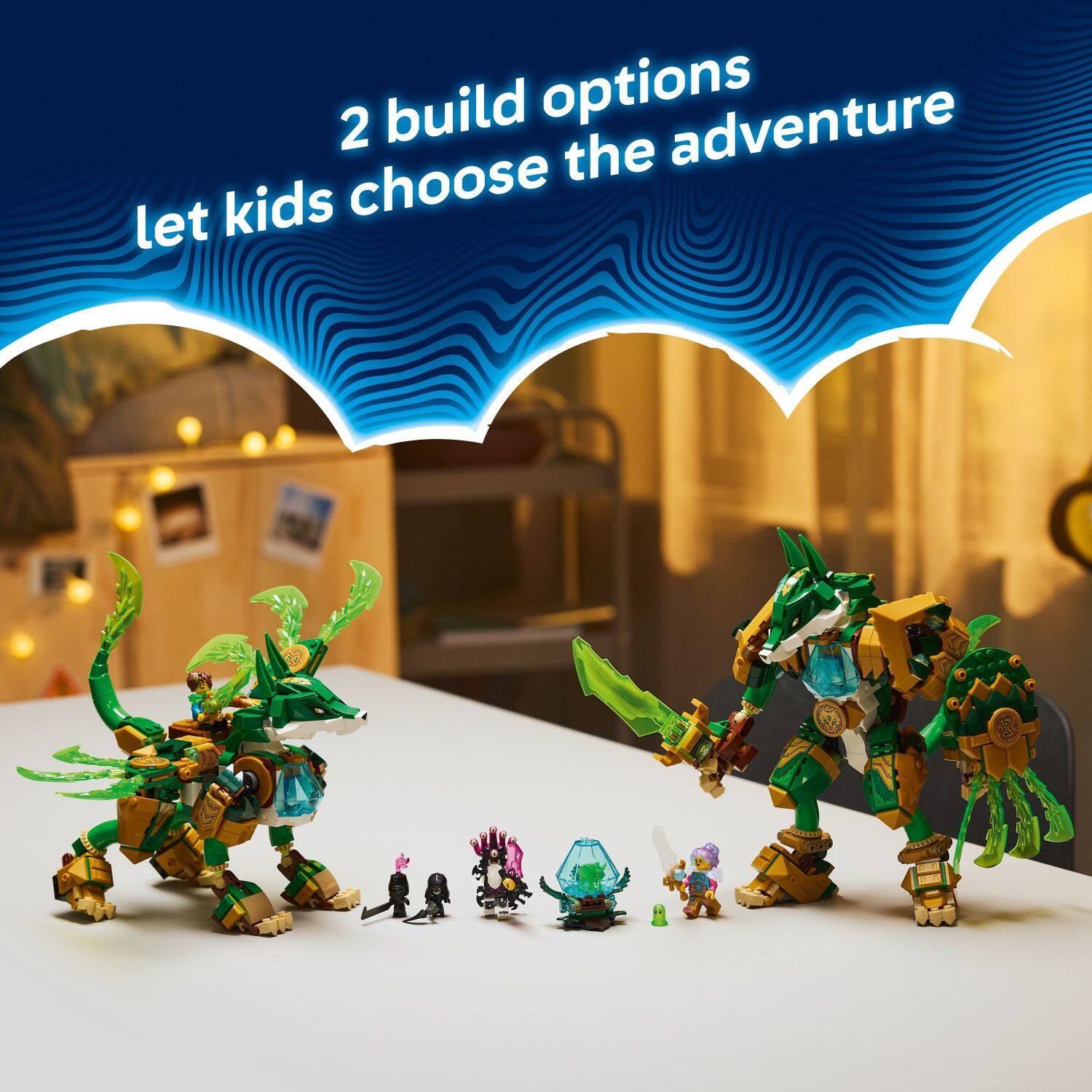 2 build options  
let kids choose the adventure