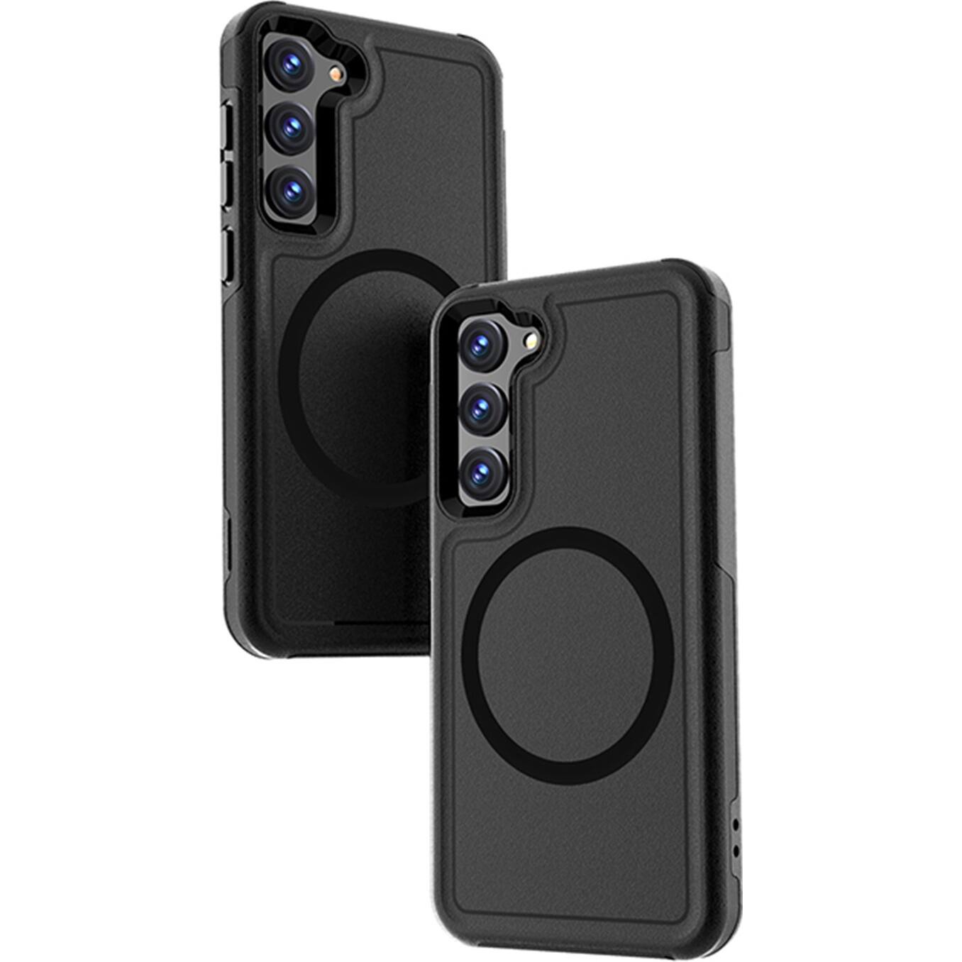 Alt View 11. SaharaCase - Armor Series Hard Shell Case for Samsung Galaxy S23 - Black.