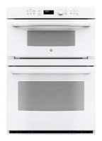 GE Profile - 30" Built-In Single Electric Convection Wall Oven with Built-In Microwave - White on White - Front_Zoom