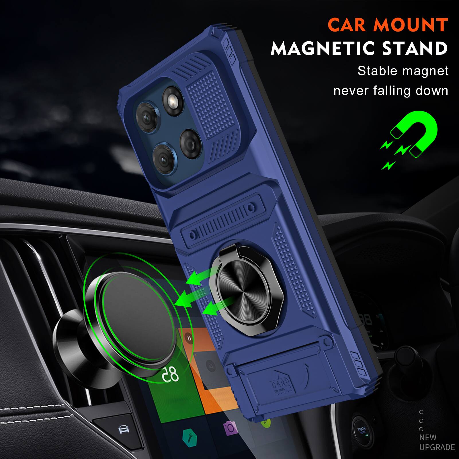 CAR MOUNT MAGNETIC STAND  
Stable magnet never falling down  
NEW UPGRADE