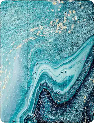 Front. SaharaCase - Folio Case for Apple iPad 10.2 (8th Generation 2020) and (9th Generation 2021) - Green Marble.